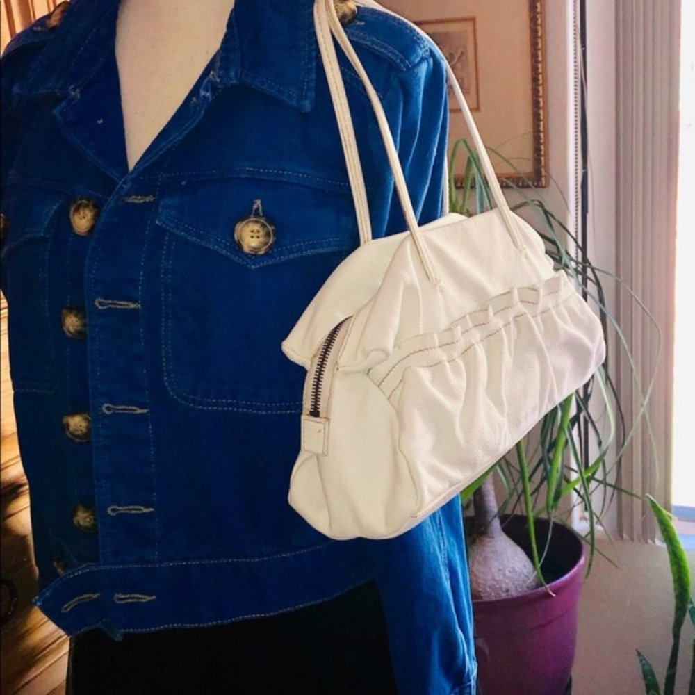 Miu Miu white leather purse shoulder bag